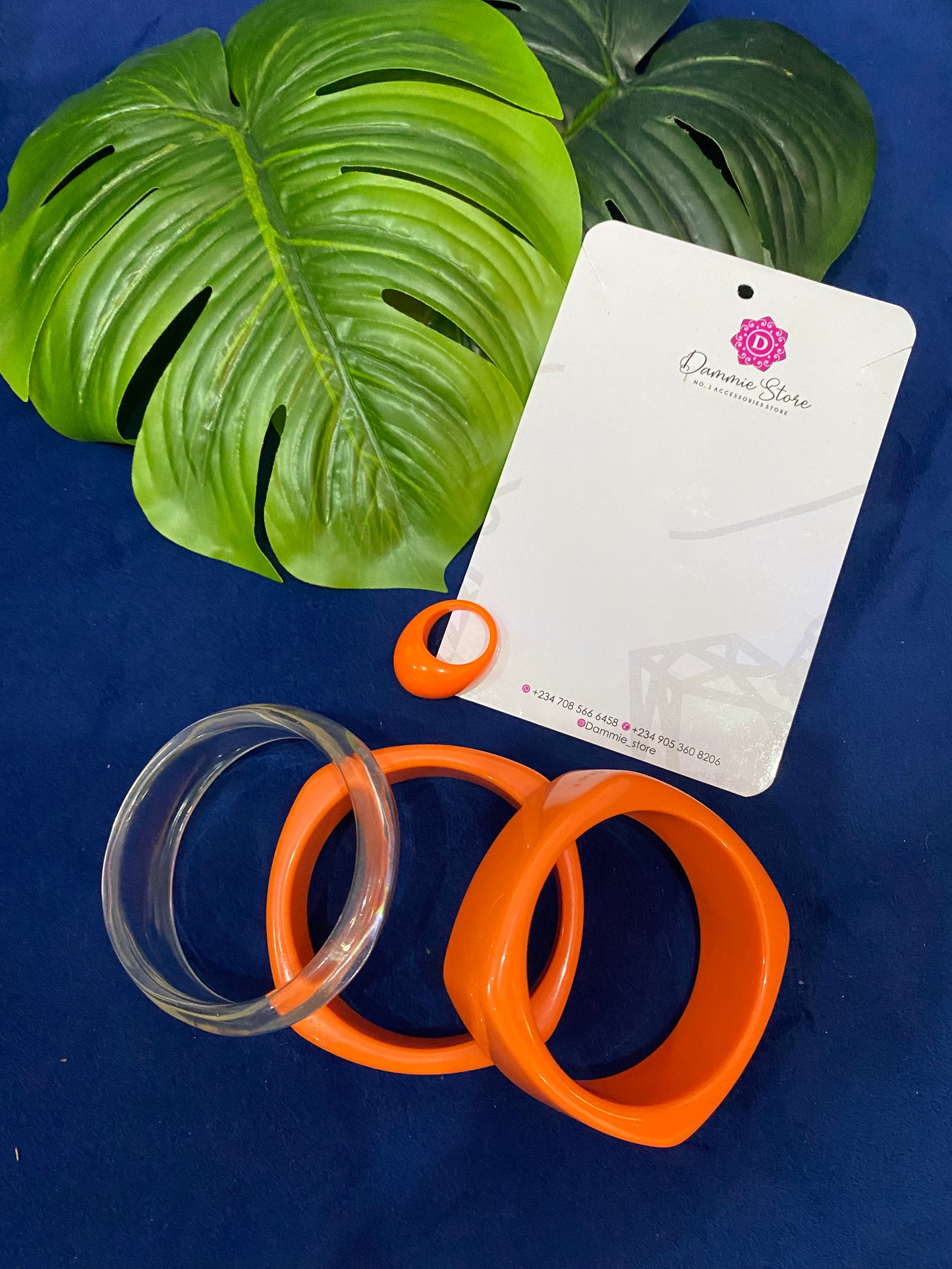 Orange Acrylic Bangle
