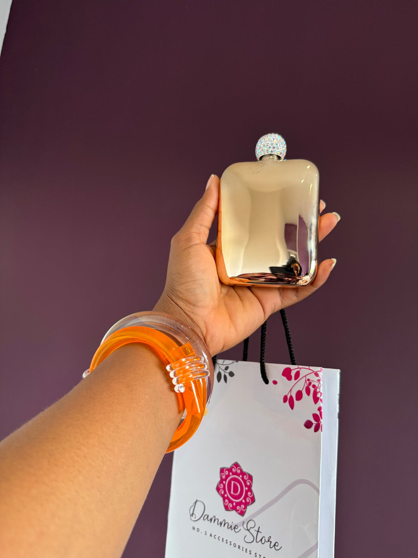 Rhinestone Hip Flask