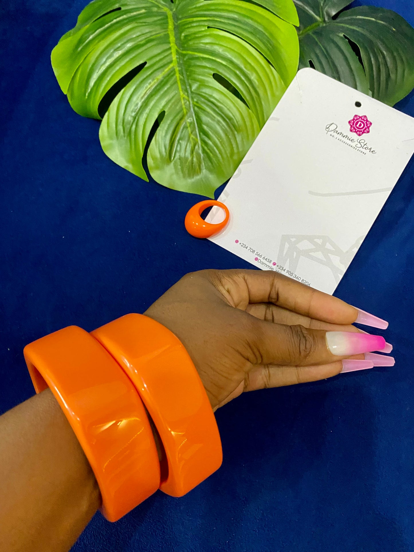 Orange Acrylic Bangle