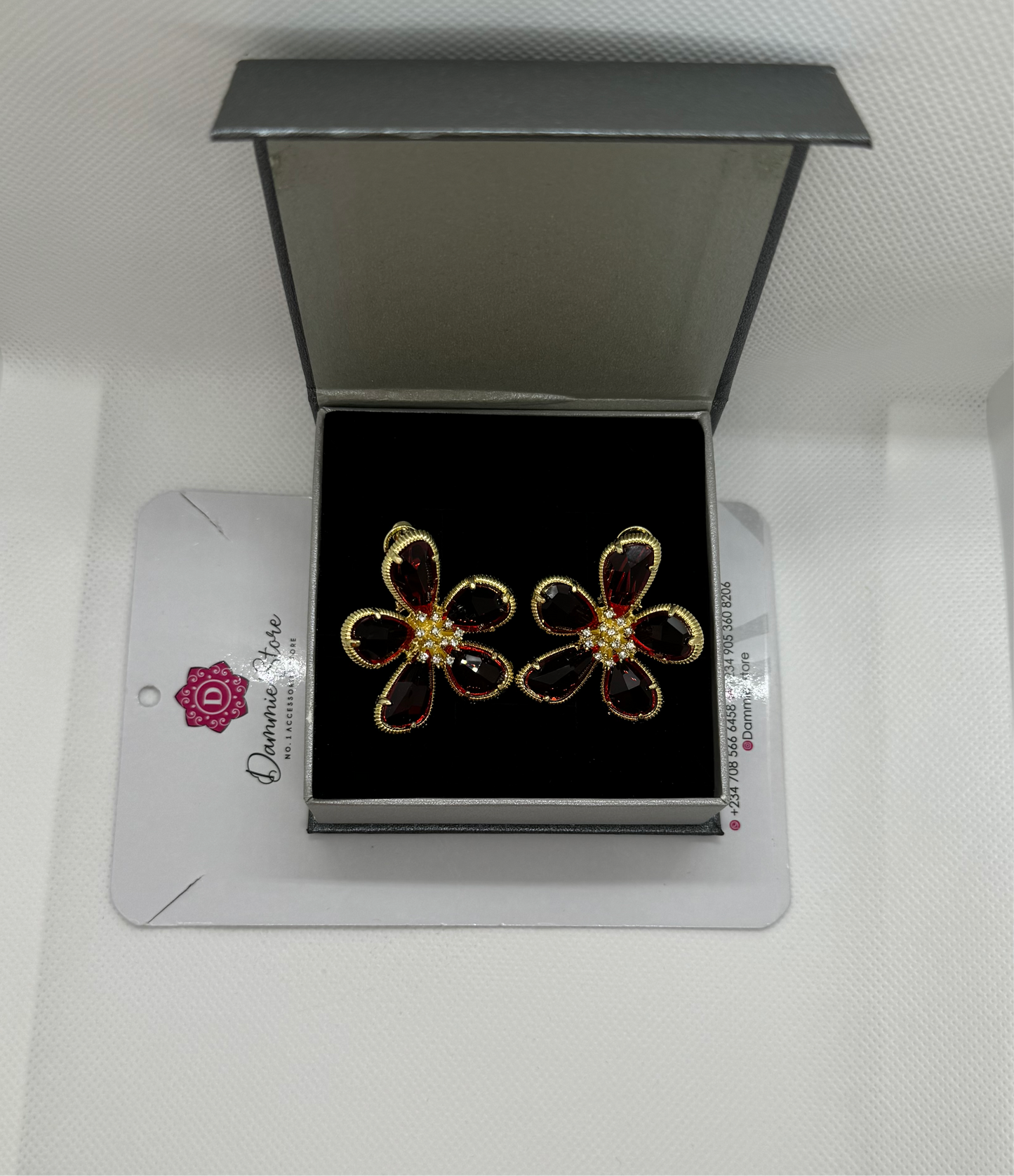 Crystal Flower Earrings