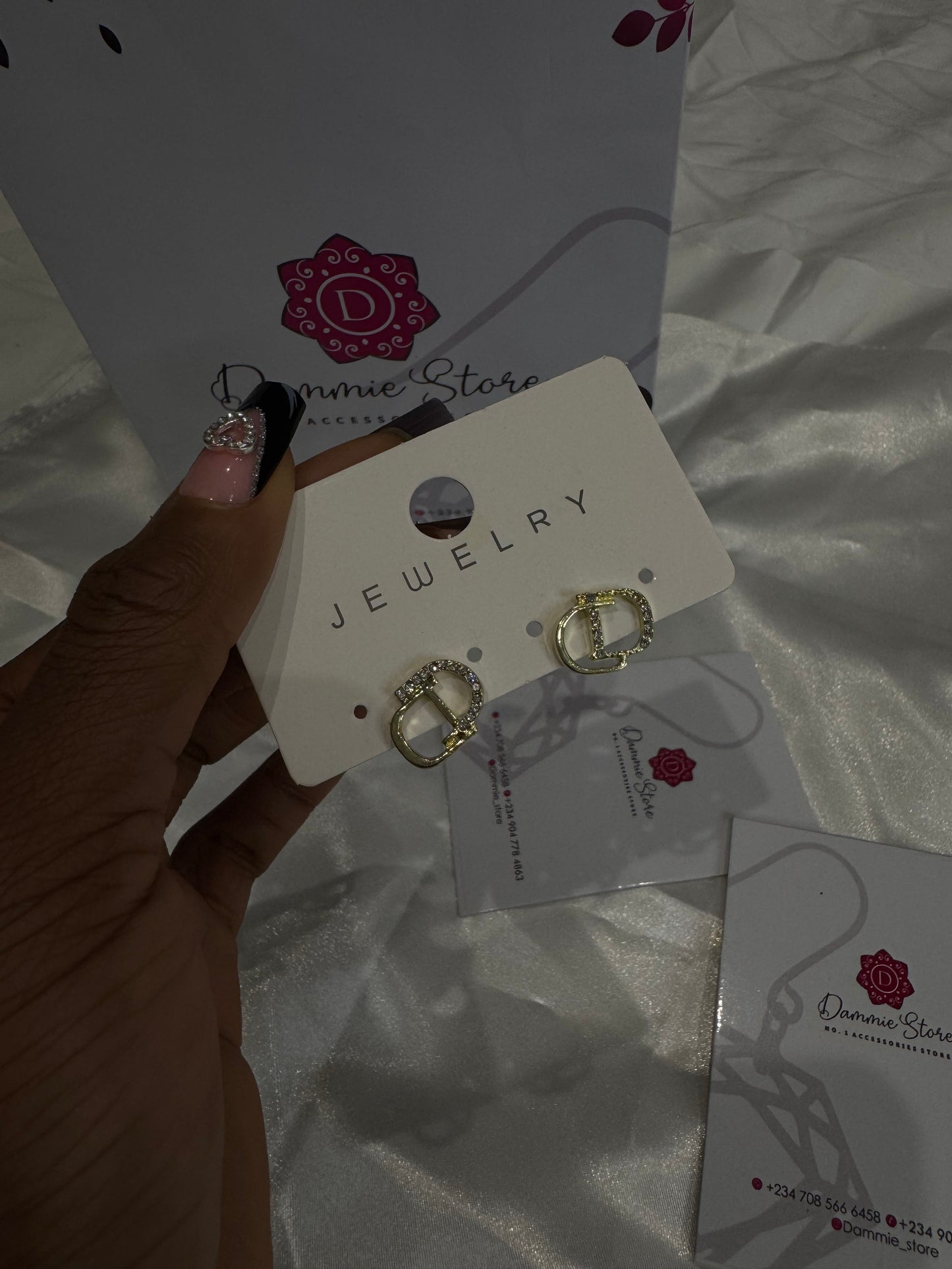 CD earrings